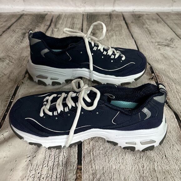 Sketcher Air-Cooled memory Foam Navy Blue Women's Sneakers, Size 6, Pre-owned - Picture 5 of 7